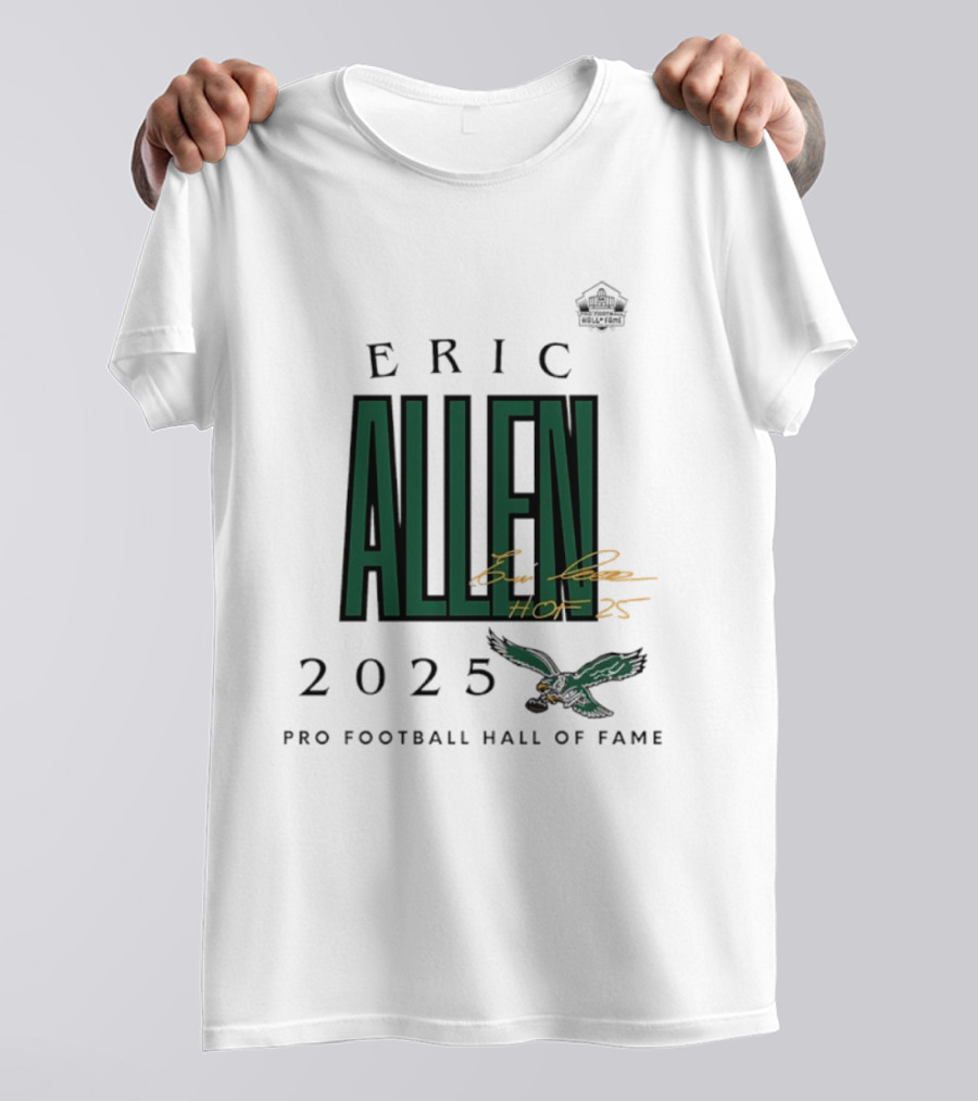 Eric Allen Philadelphia Eagles 2025 Pro Football Hall Of Fame T-Shirt