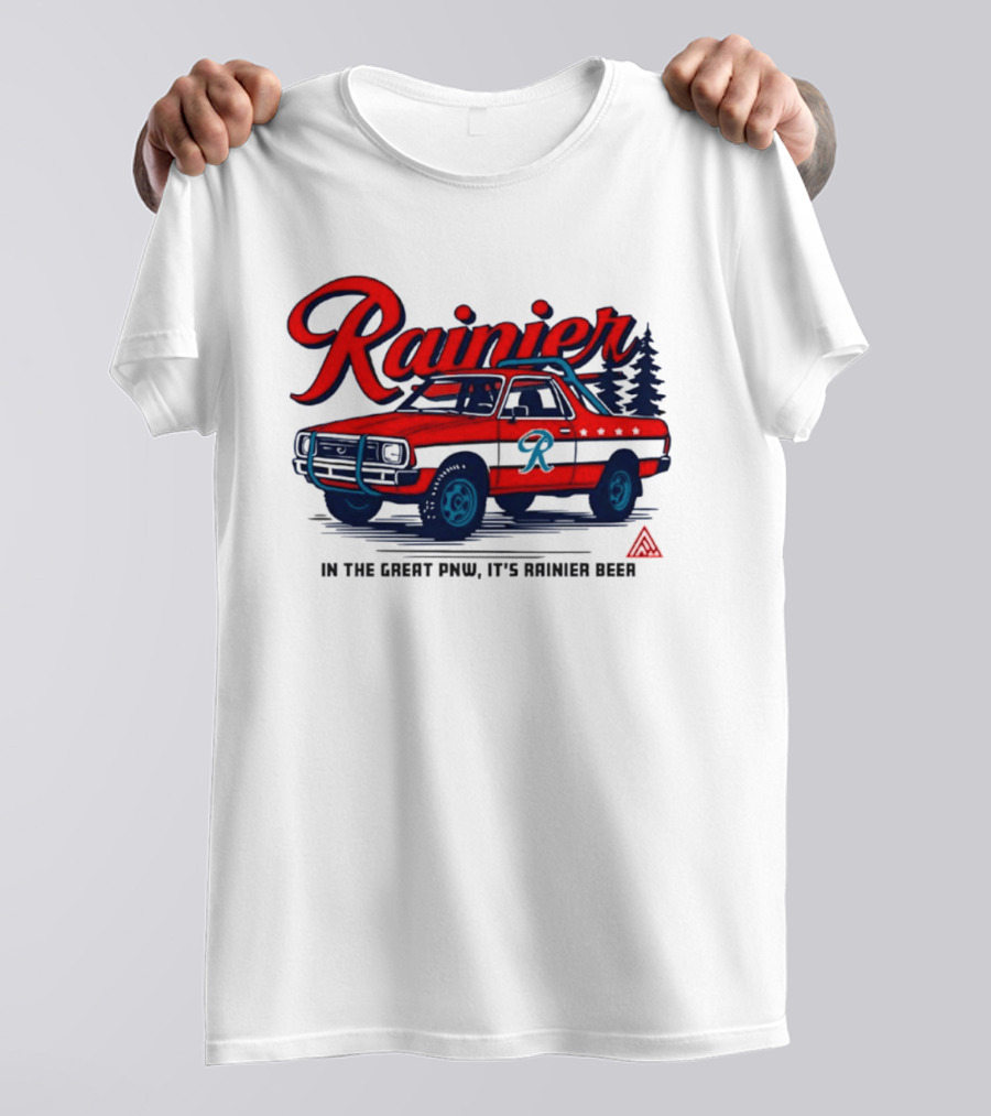 Rainier Beer Subaru Brat In The Great PNW T-Shirt