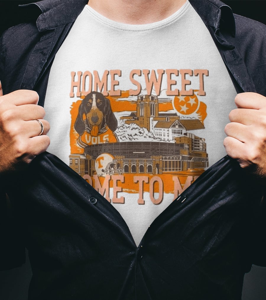 Tennessee Volunteers Home Sweet Home To Me Vols Dog Stadium Football T-Shirt