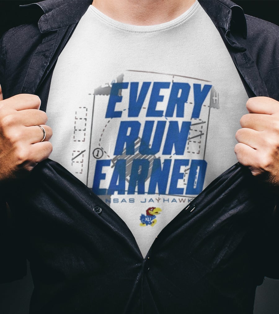 Kansas Jayhawks Every Run Earned 2026 Postseason Dugout T-Shirt