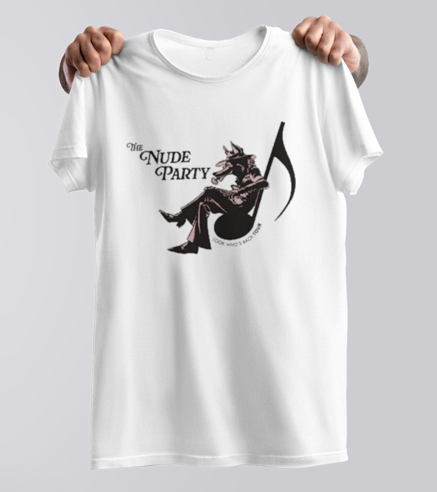 The Nude Party Look Who's Back Tour Resting Cat With Tail T-Shirt