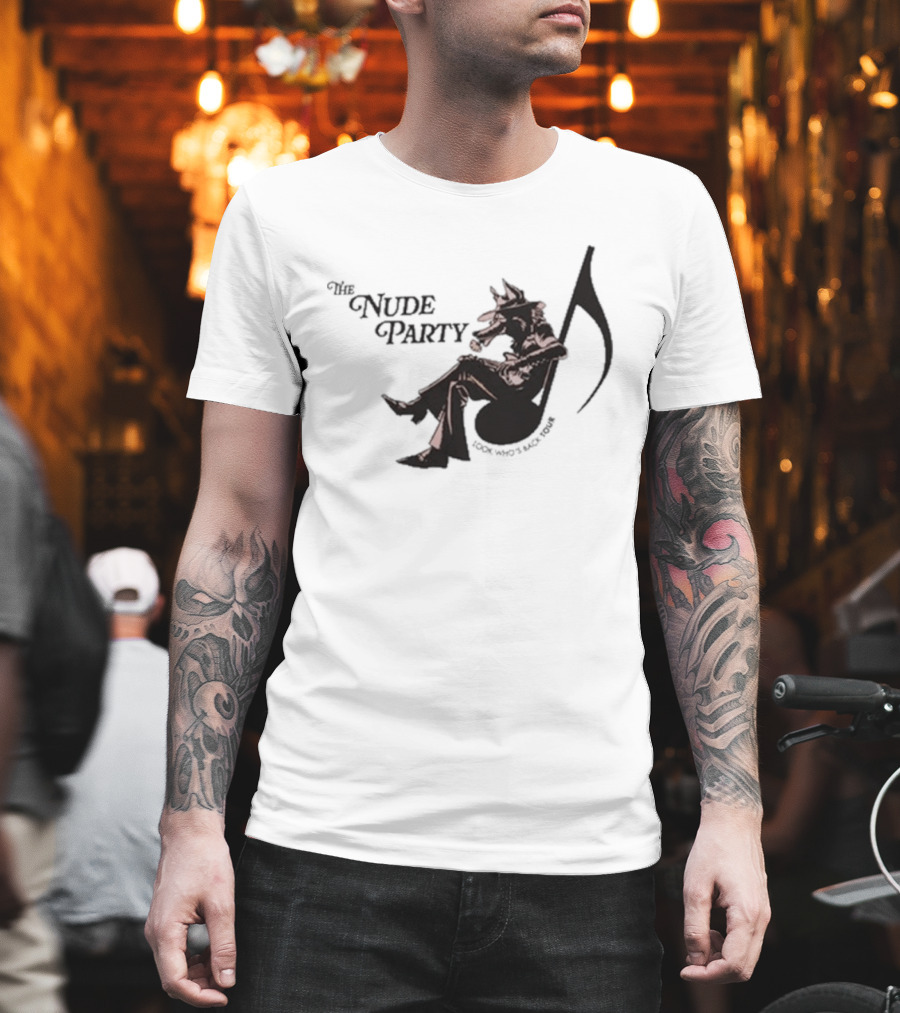 The Nude Party Look Who's Back Tour Resting Cat With Tail T-Shirt