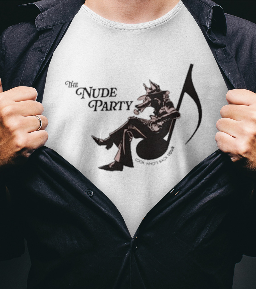 The Nude Party Look Who's Back Tour Resting Cat With Tail T-Shirt