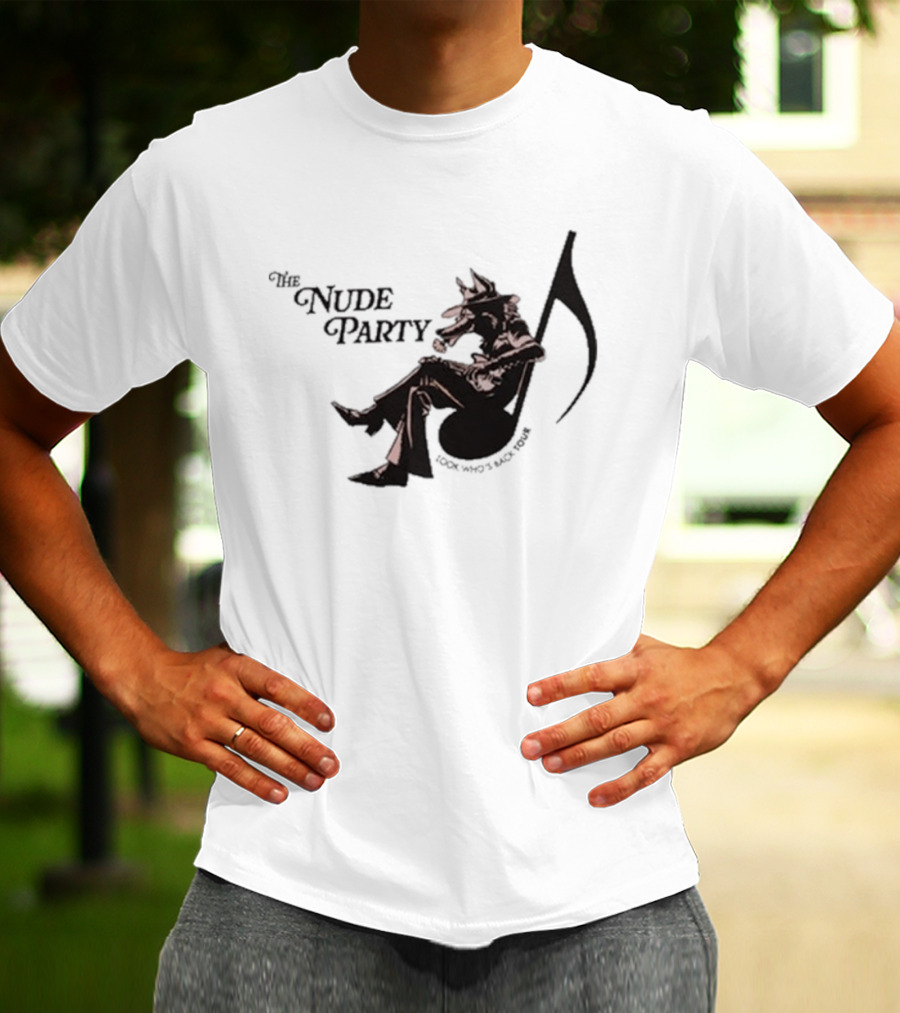 The Nude Party Look Who's Back Tour Resting Cat With Tail T-Shirt