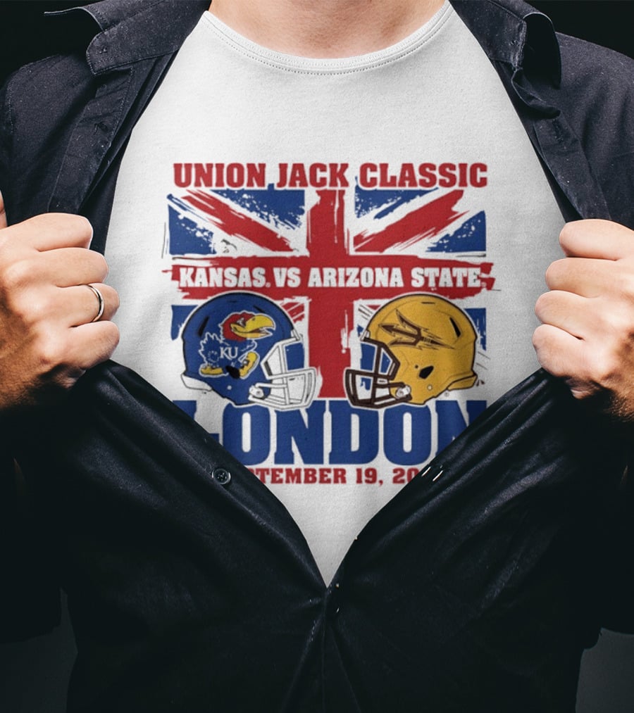 Union Jack Classic Kansas Vs Arizona State London September 19 2026 T-Shirt