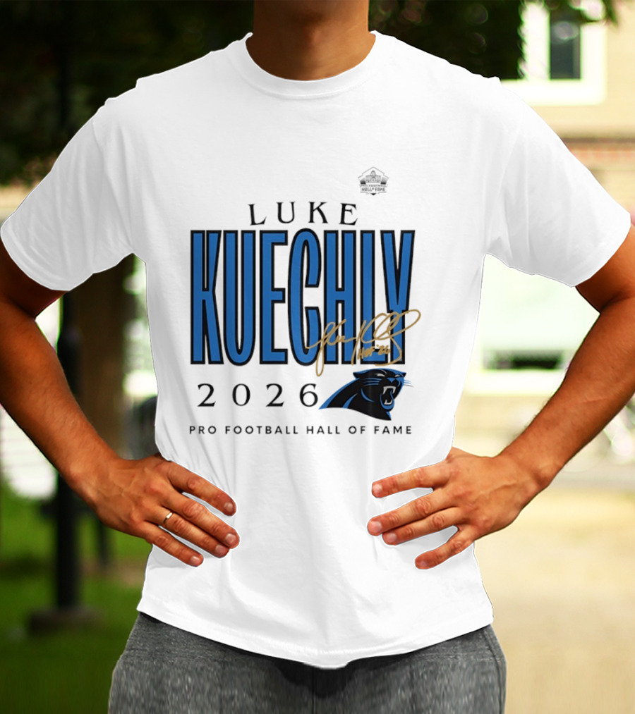 Luke Kuechly Carolina Panthers 2026 Pro Football Hall Of Fame Inductee T-Shirt