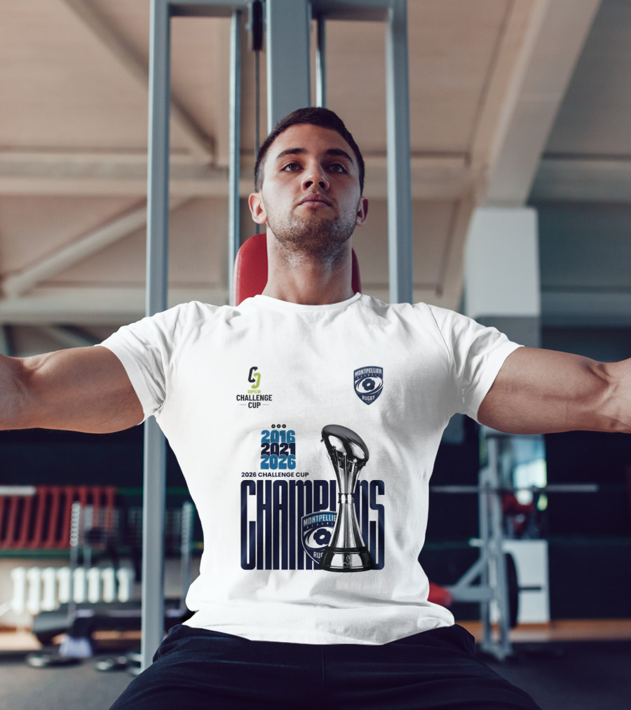 Montpellier Herault Champions European Rugby Challenge Cup 2016 2021 2026 T-Shirt
