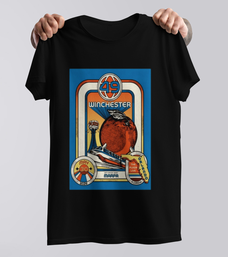 49 Winchester Orlando May 30 2026 Plaza Live Florida Special Guest Marfa T-Shirt