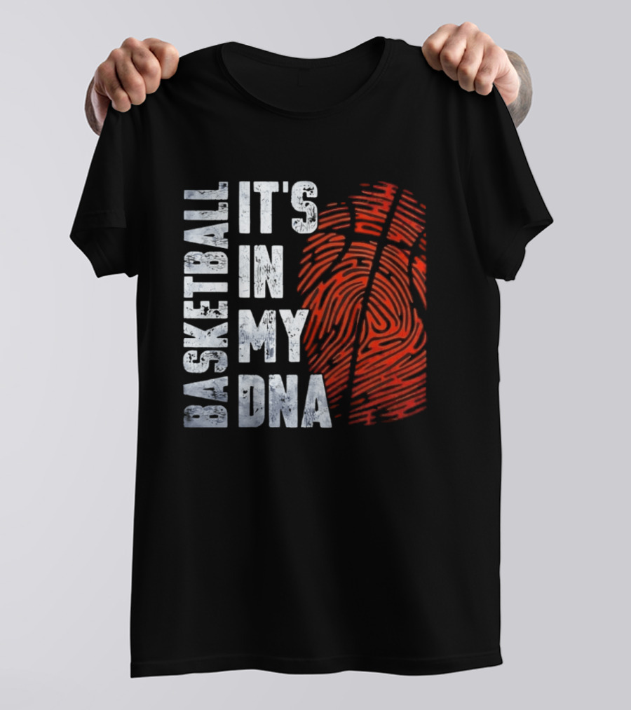 Basketball It's In My DNA Fingerprint T-Shirt