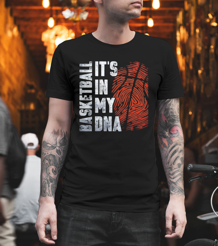 Basketball It's In My DNA Fingerprint T-Shirt