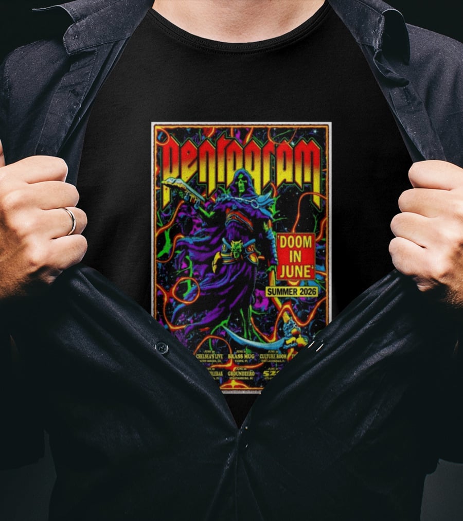 Pentagram Doom In June Summer 2026 Tour House Of Rock Chelsea's Live Brass T-Shirt
