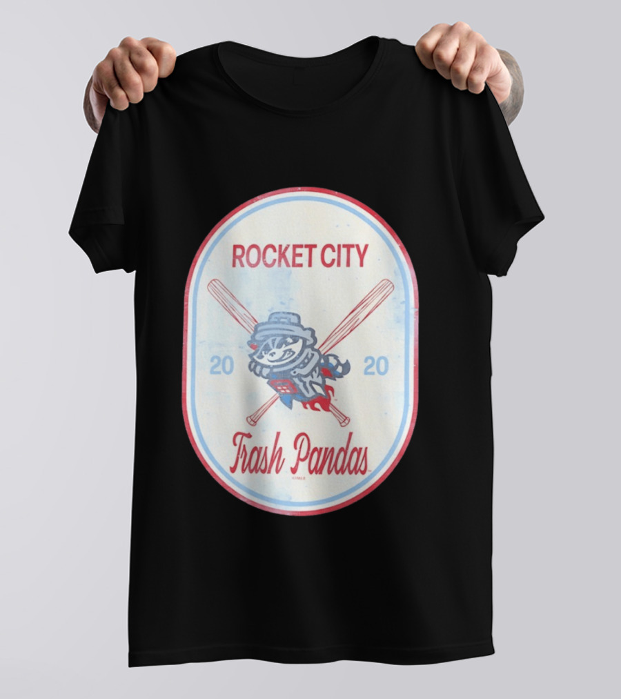 Rocket City Trash Pandas 2020 Raccoon Baseball T-Shirt