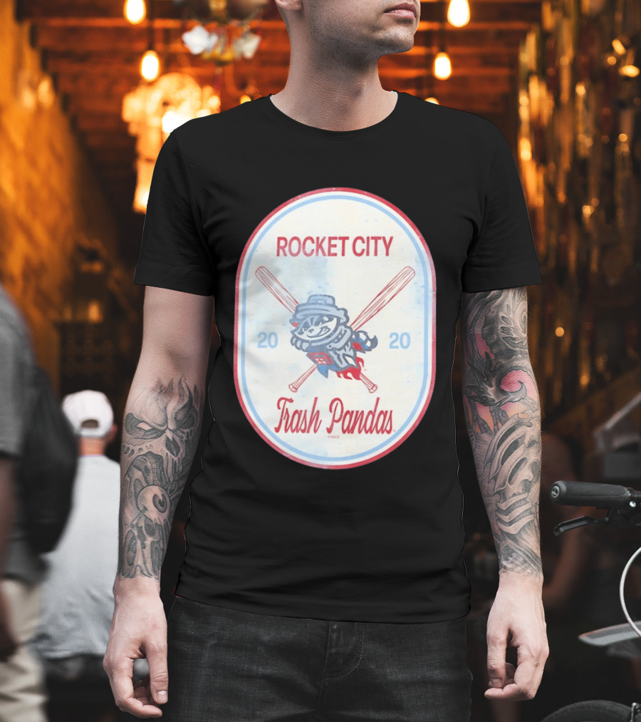 Rocket City Trash Pandas 2020 Raccoon Baseball T-Shirt