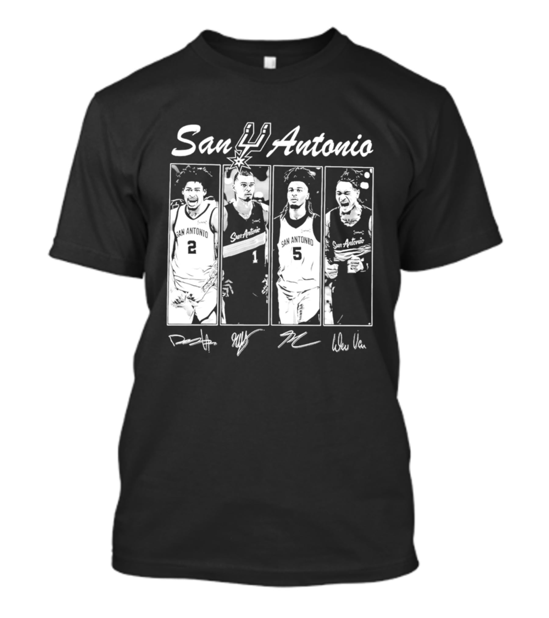 San Antonio Spurs Basketball Signatures And Players Number 2 1 5 T-Shirt