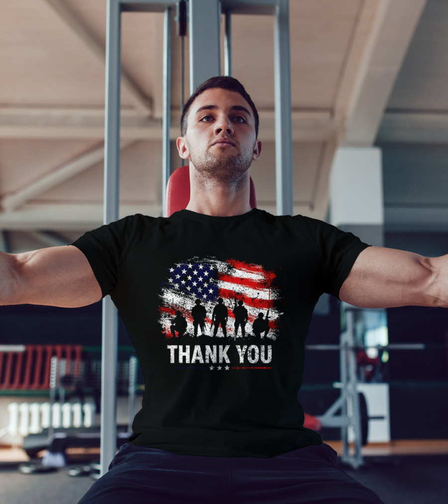 Thank You For Your Service American Flag Military T-Shirt