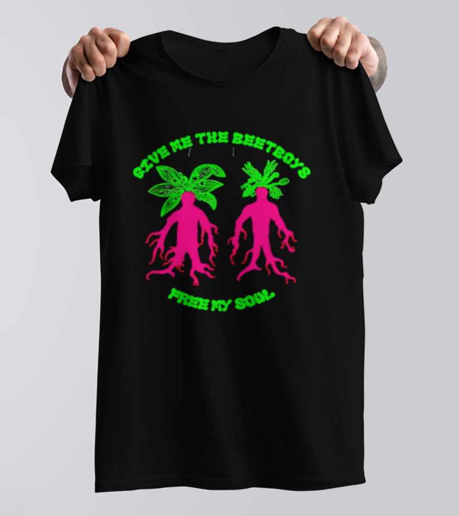 Give Me The Beetboys Free My Soul Vibrant Beetroot Figures T-Shirt