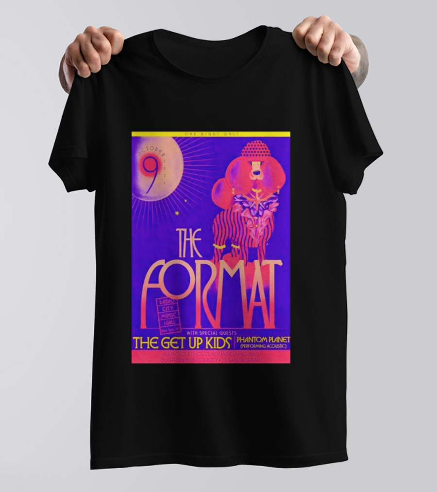 The Format October 9 2026 Radio City Music Hall The Get Up Kids Phantom Planet T-Shirt