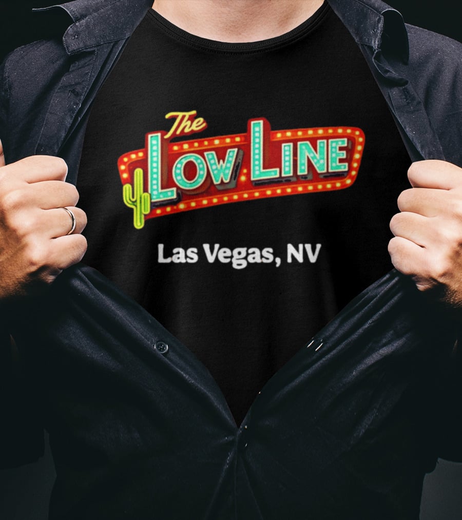 The Low Line Las Vegas NV Neon Cactus Sign T-Shirt