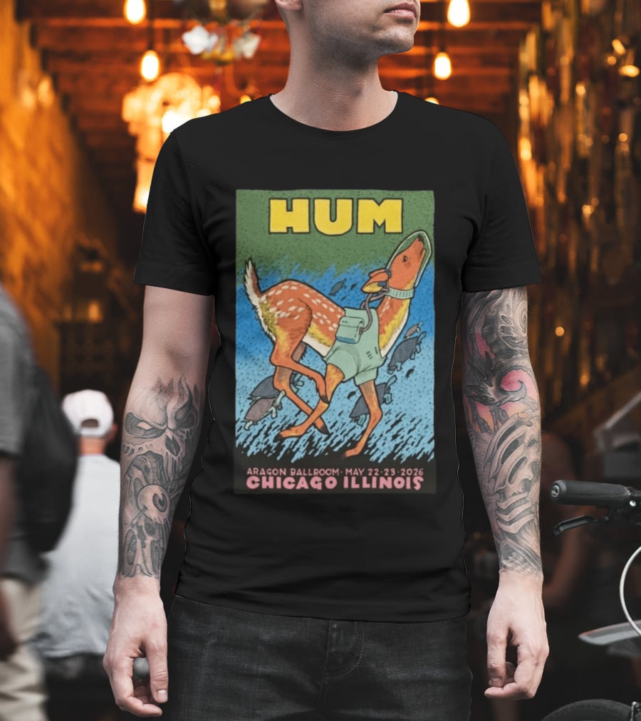 Hum Band Aragon Ballroom Concert Tour Chicago May 22 23 2026 T-Shirt