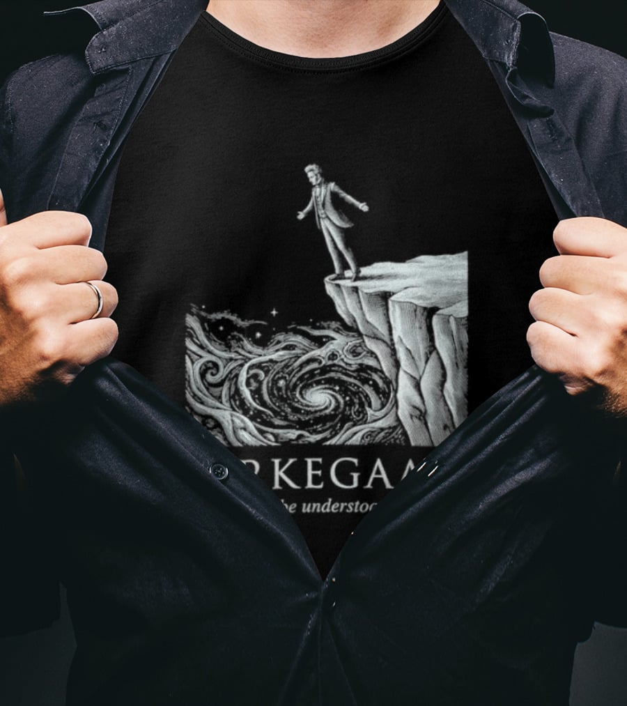 Kierkegaard Life Can Only Be Understood Backwards Cliff Edge T-Shirt