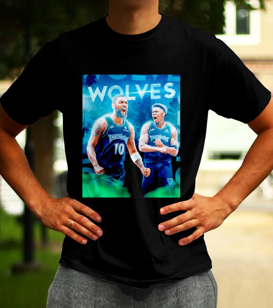 Wolves Timberwolves Kyrie Irving Anthony Edwards Basketball NBA Stars T-Shirt