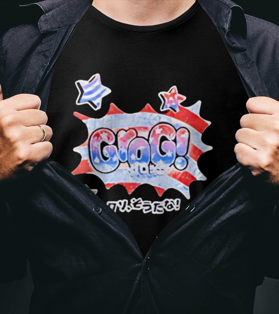 Live Free Grog Hard Grog 2026 Grog Tour Stars And Stripes Comic Burst T-Shirt