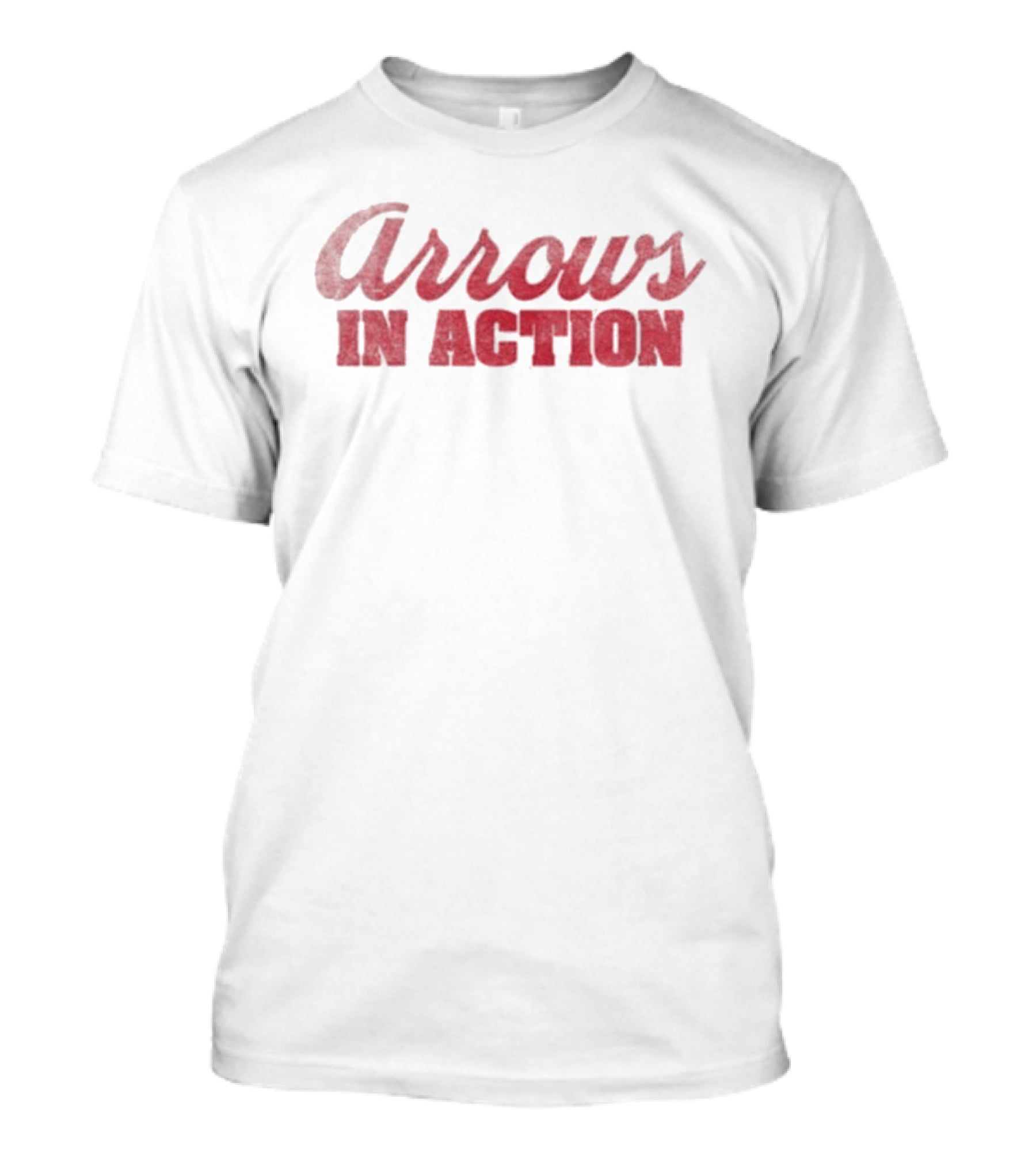 Arrows In Action Red Watercolor Script T-Shirt
