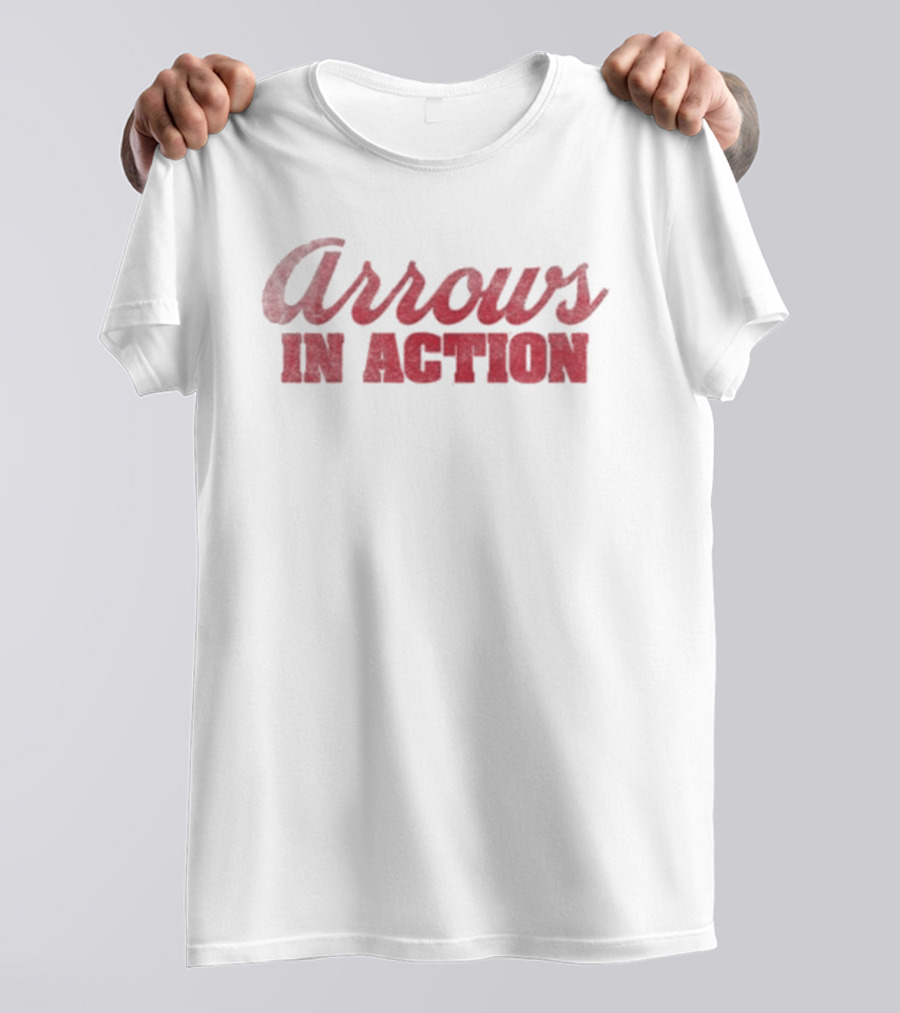 Arrows In Action Red Watercolor Script T-Shirt