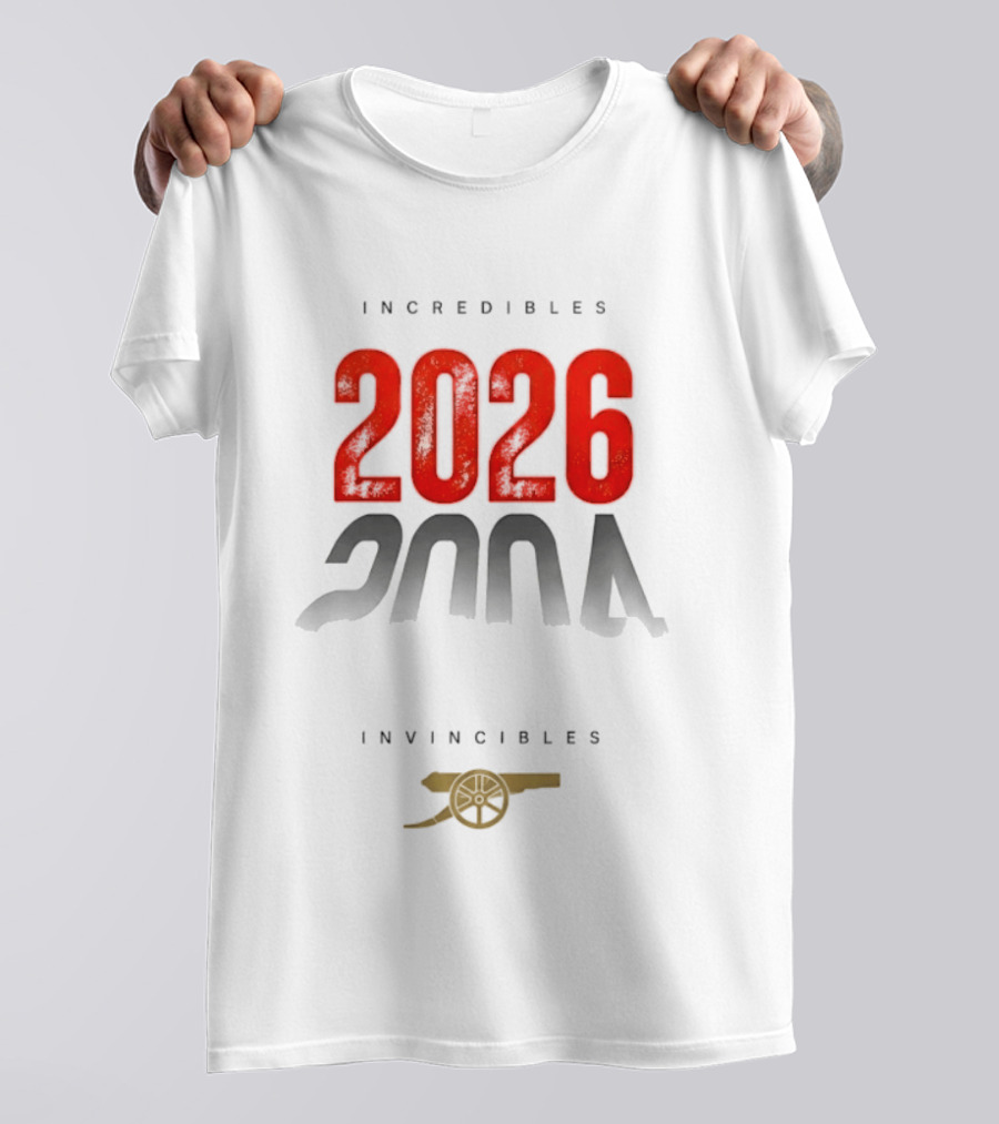 Incredibles 2026 Invincibles 2004 Arsenal FC Cannon T-Shirt