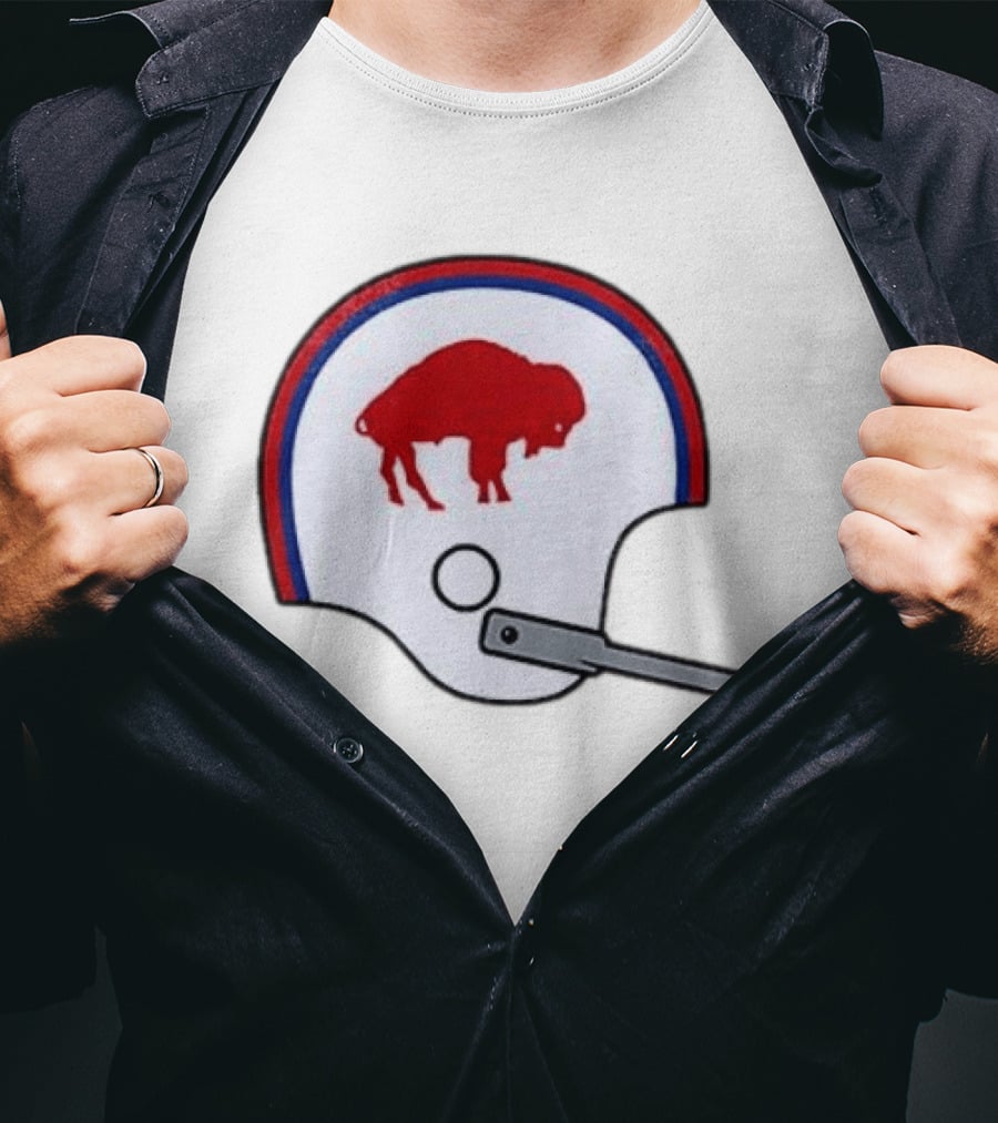 Buffalo Bills Football Team Red And Blue Helmet T-Shirt