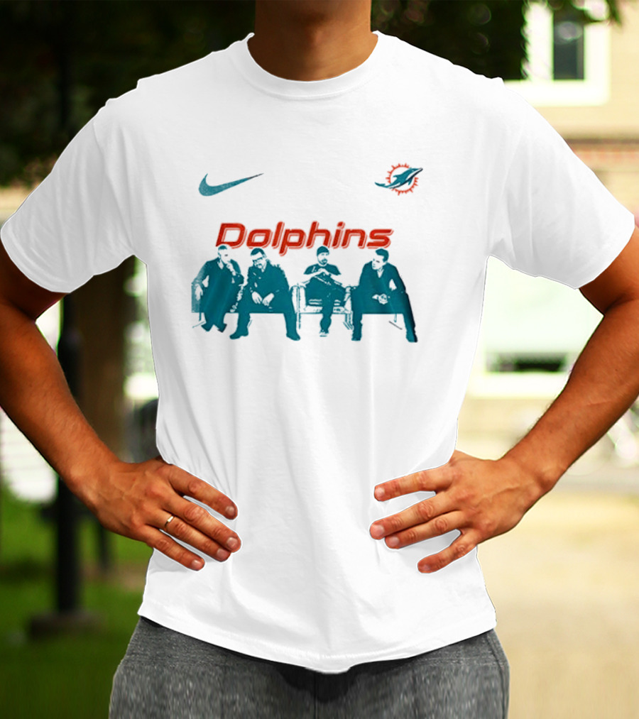 Miami Dolphins Nike Collaboration U2 Band Meeting T-Shirt
