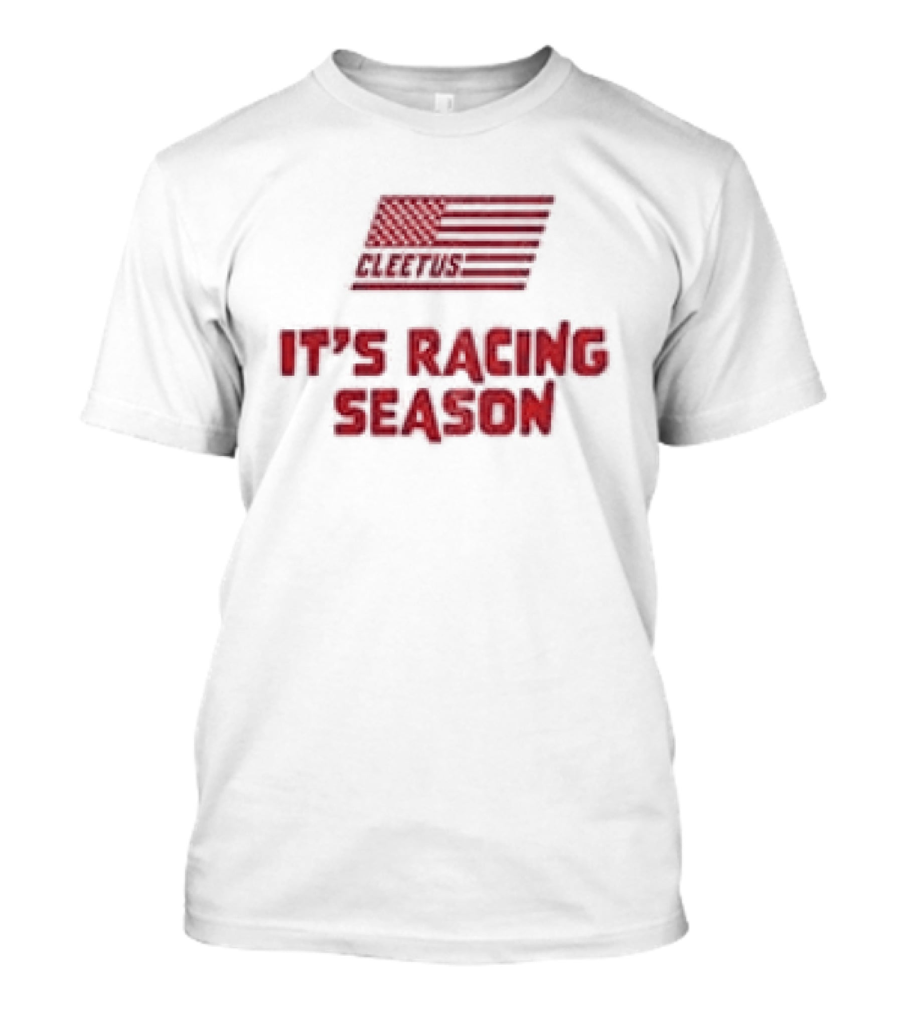 Cleetus Turbski It's Racing Season Checkered Flag Racing Fan T-Shirt