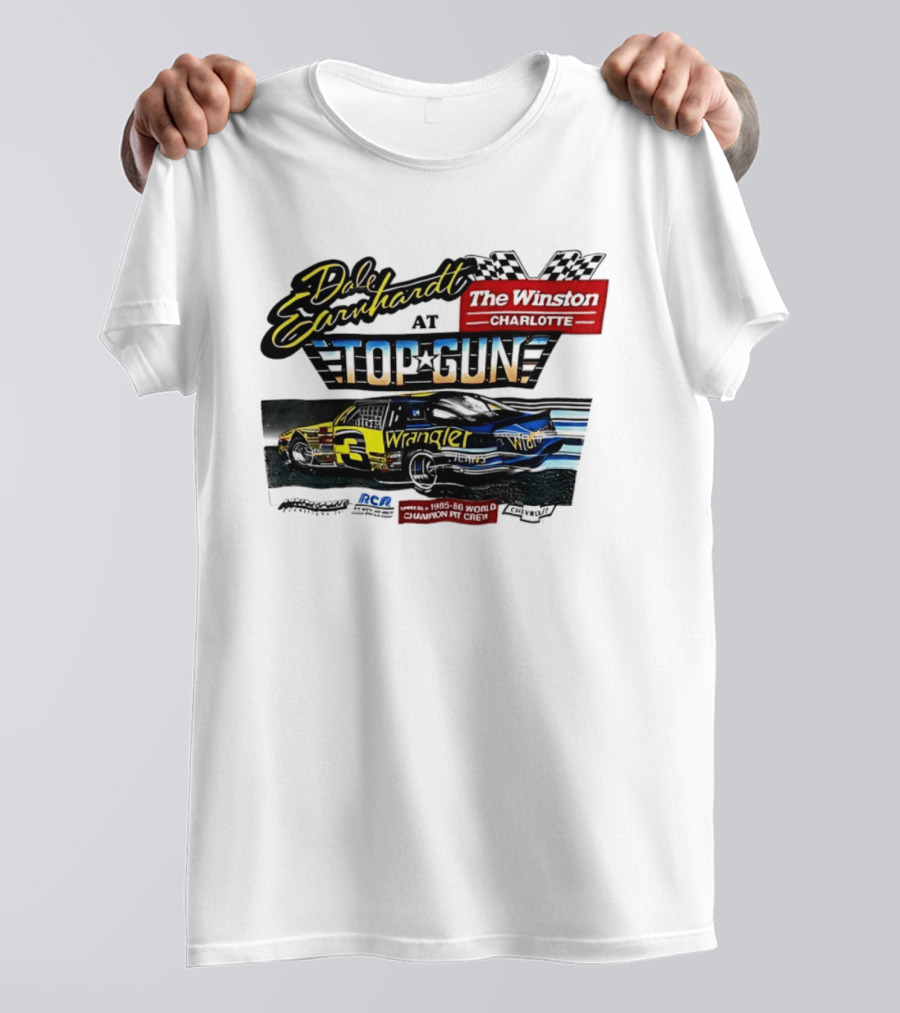 Dale Earnhardt At Top Gun The Winston Charlotte Wrangler Racing T-Shirt