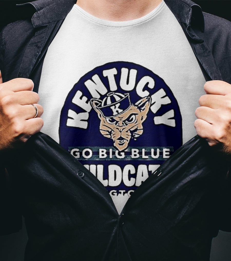 Kentucky Wildcats Go Big Blue Sailor Hat Lexington KY T-Shirt