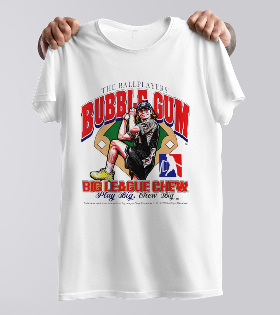 The Ballplayers' Bubble Gum Big League Chew Play Big Chew Big T-Shirt