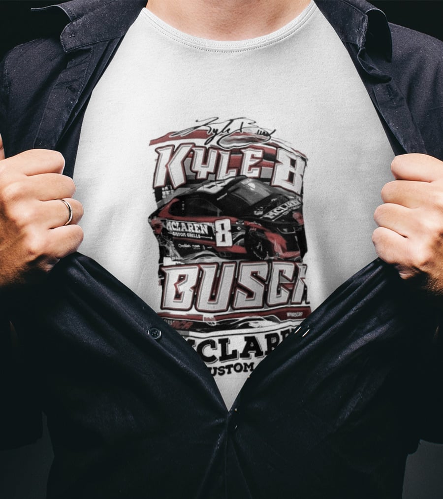Kyle Busch McLaren Custom Grills NASCAR Racing Car T-Shirt