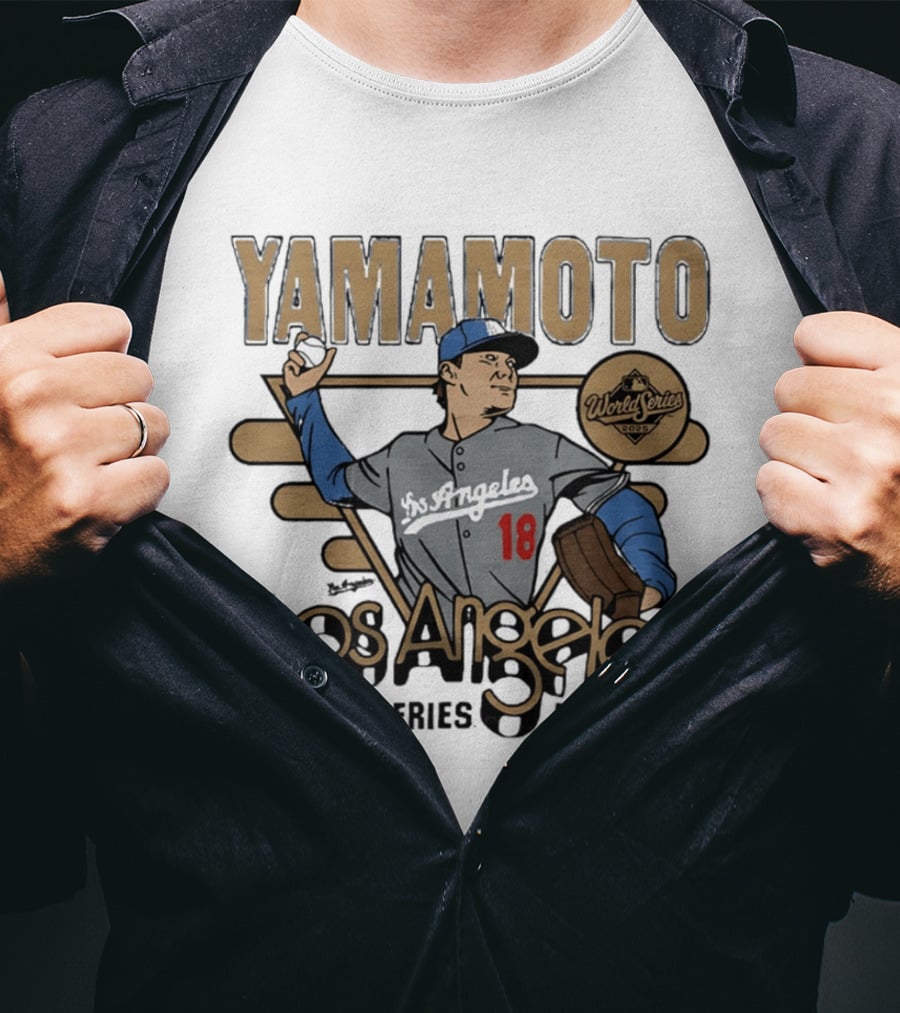 Yamamoto Los Angeles World Series MVP Dodgers Baseball Player T-Shirt