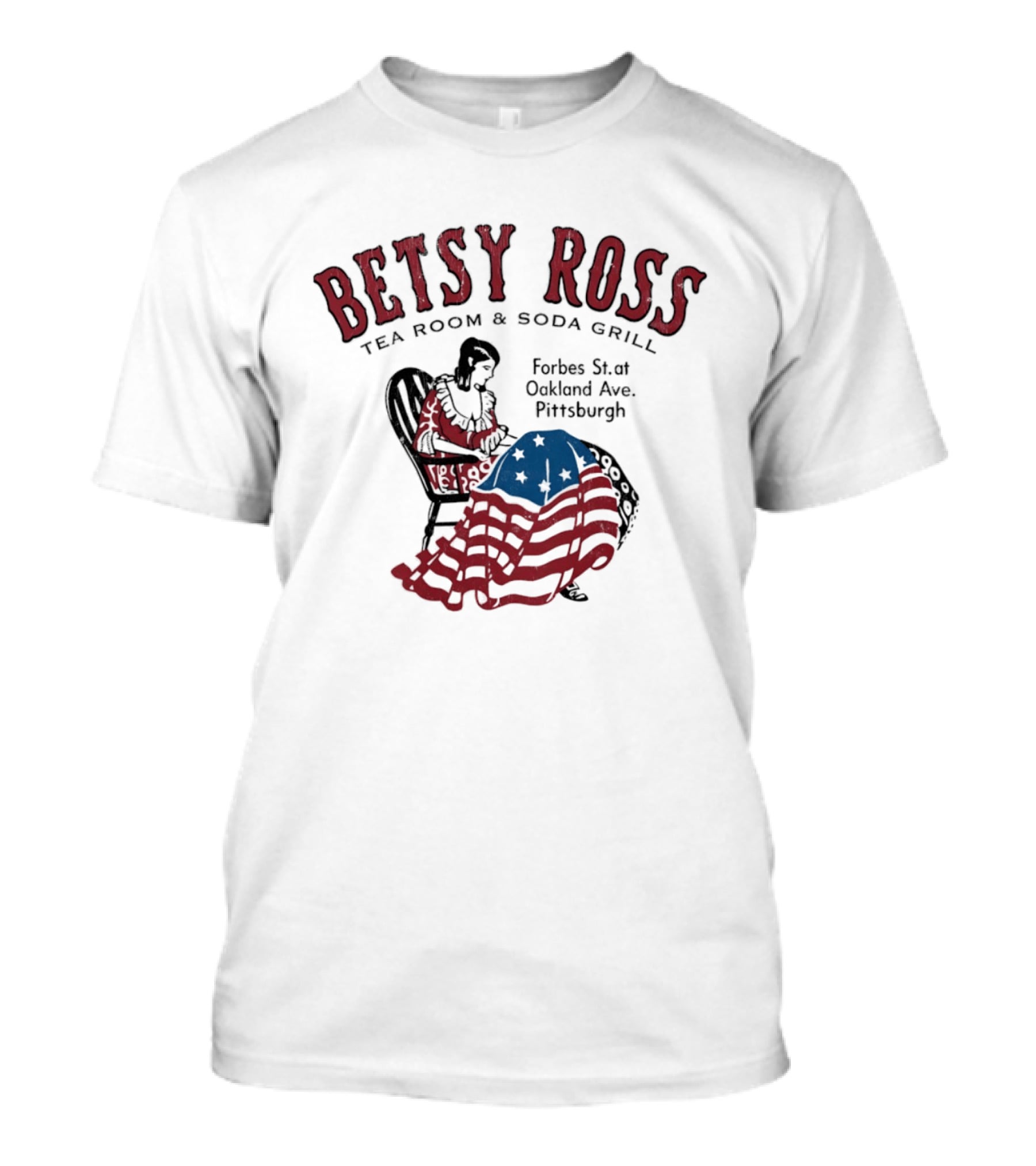 Betsy Ross Tea Room Soda Grill Forbes St Oakland Ave Pittsburgh T-Shirt