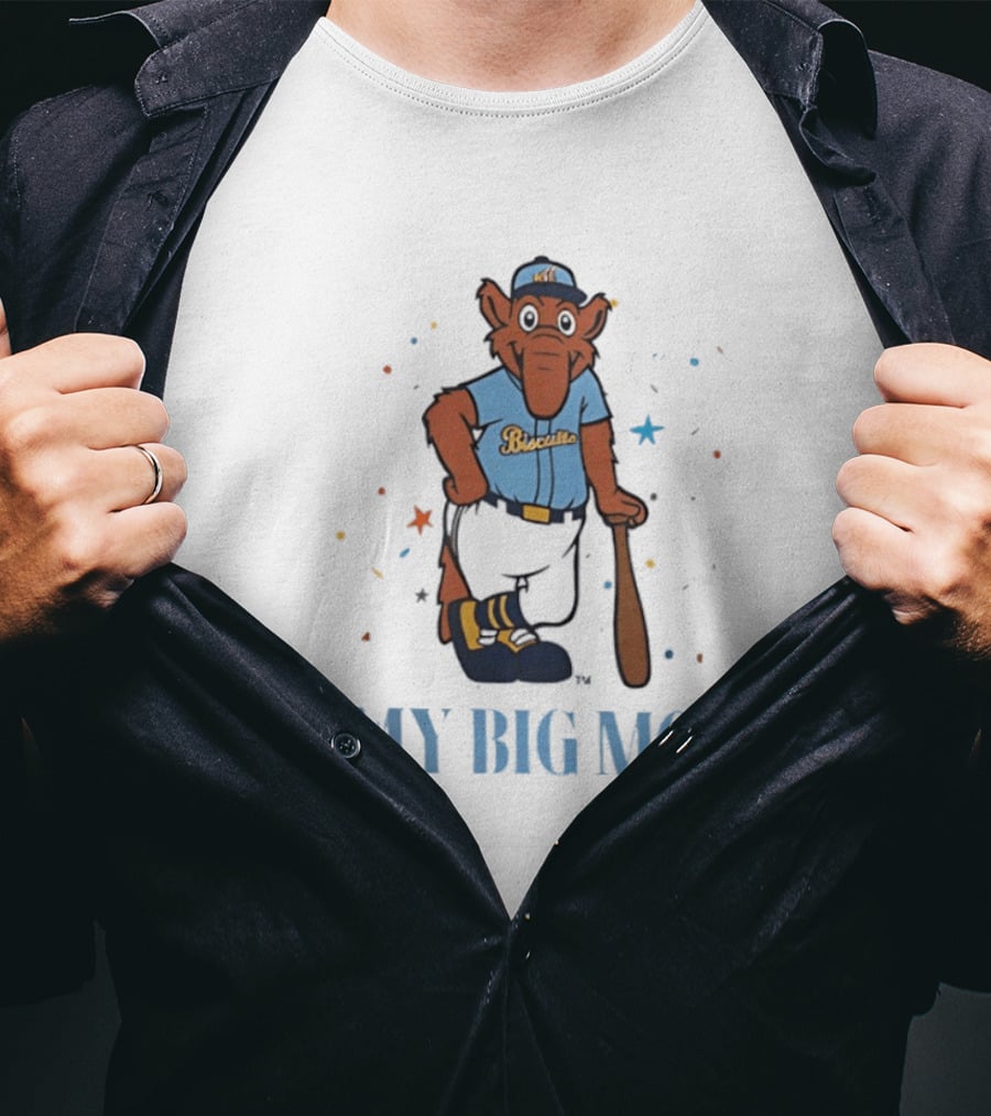 Montgomery Biscuits Big Mo Era Baseball T-Shirt