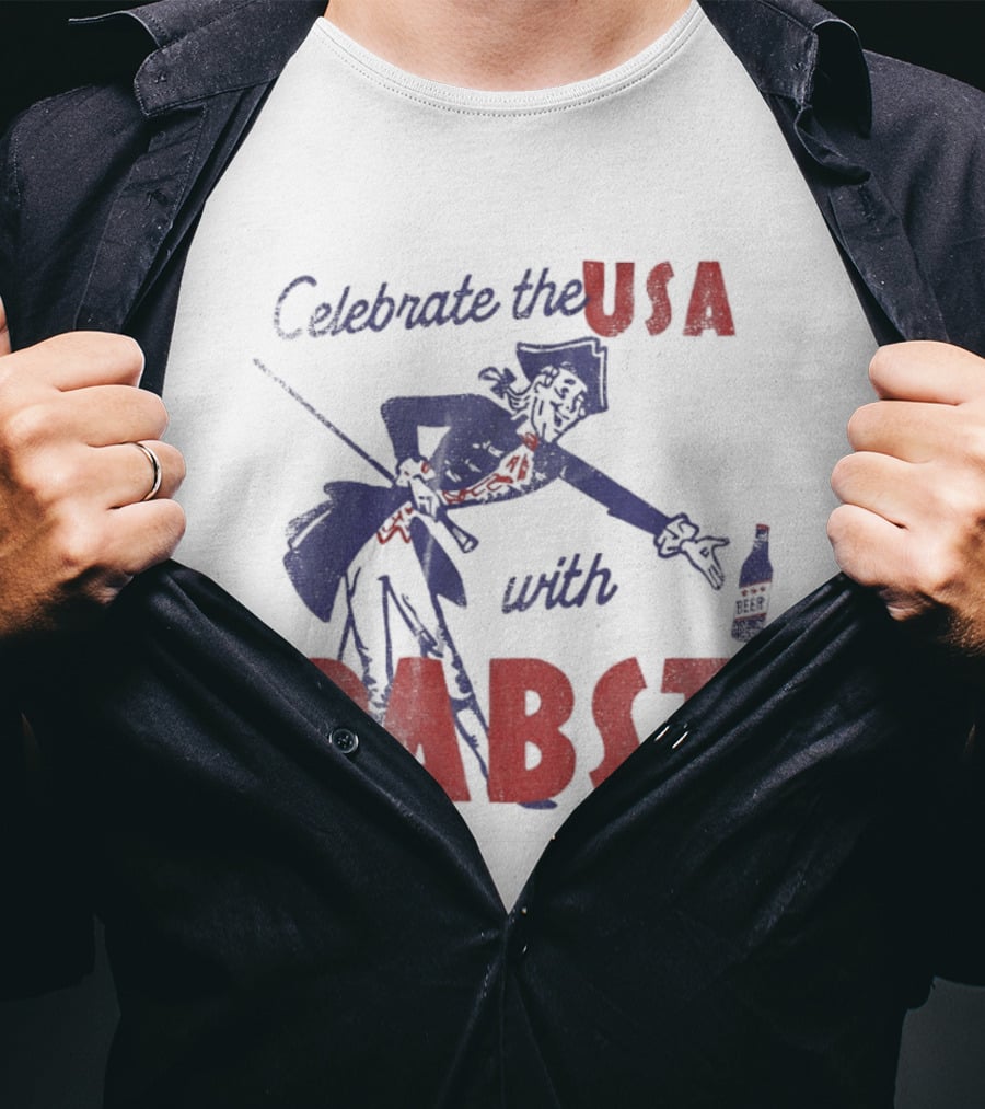 Celebrate The USA With Pabst Patriotic Beer T-Shirt