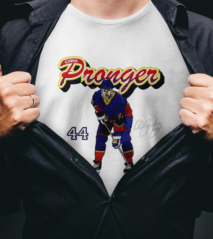 Chris Pronger 44 Edmonton Oilers Hockey Player T-Shirt