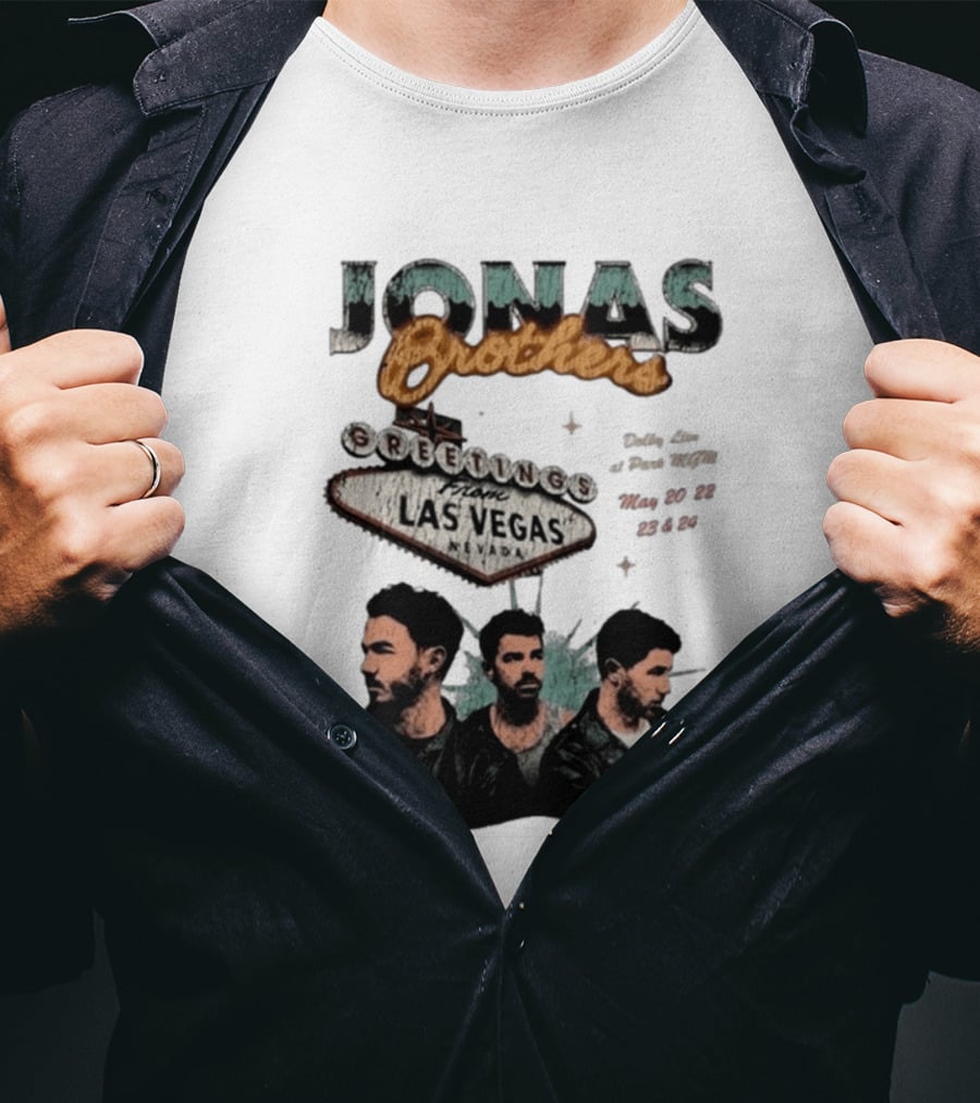 Jonas Brothers Greetings From Las Vegas Nevada May 17 18 2026 Event T-Shirt