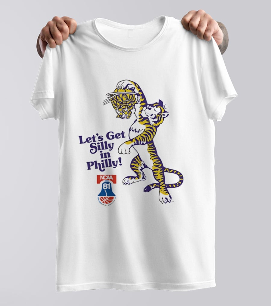 LSU Tigers Let's Get Silly In Philly NCAA 81 Basketball Dunking T-Shirt