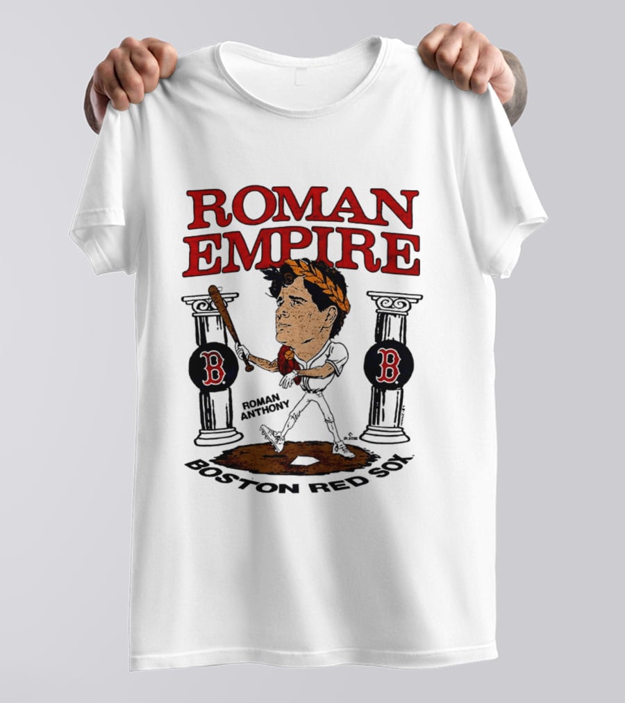 Roman Empire Boston Red Sox Roman Anthony Caricature Player T-Shirt