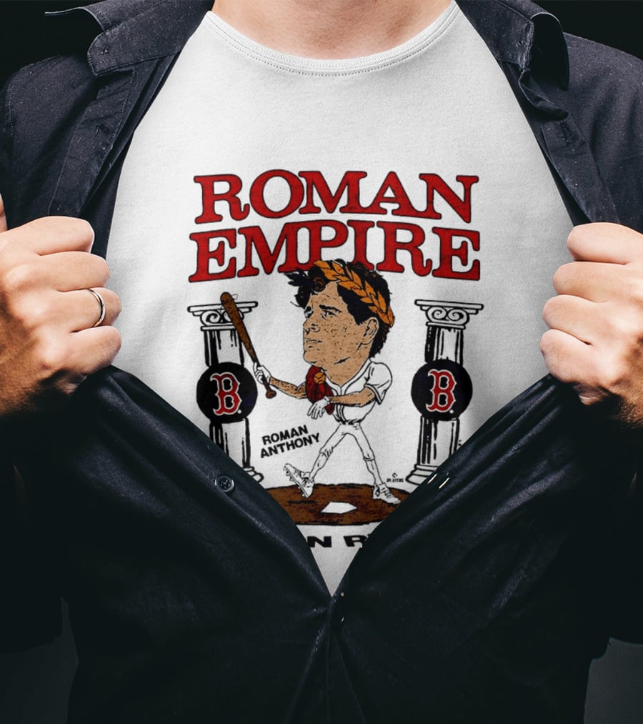 Roman Empire Boston Red Sox Roman Anthony Caricature Player T-Shirt