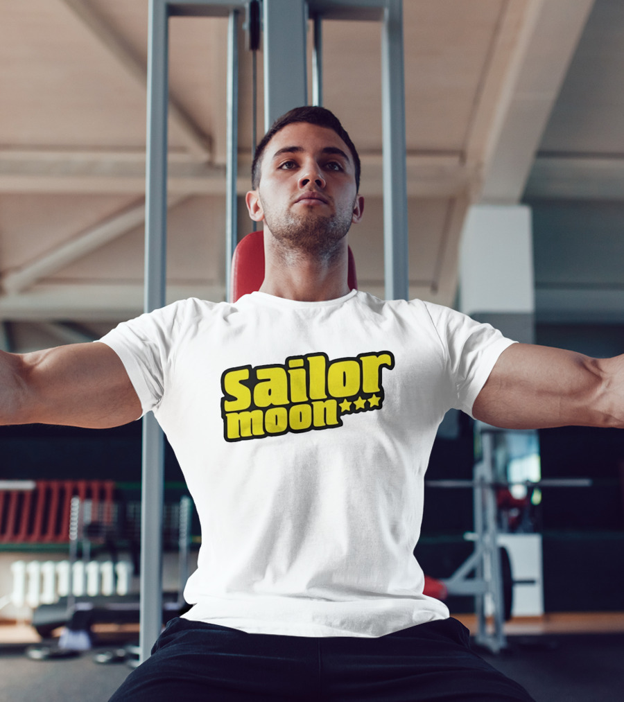 Sailor Moon Yellow Text With Stars T-Shirt