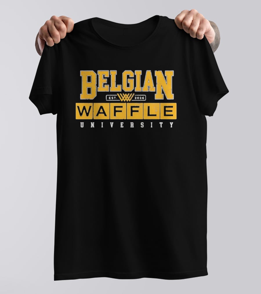 Belgian Waffle University Est 2026 Basketball OKC T-Shirt