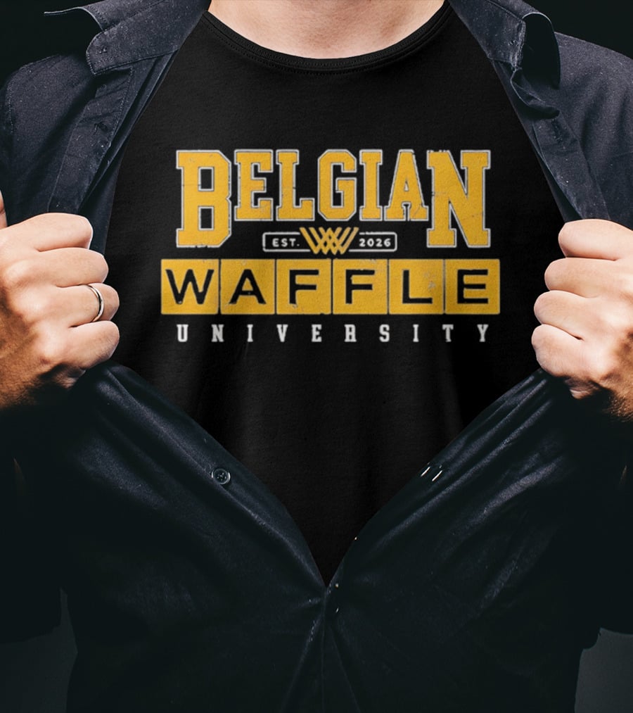 Belgian Waffle University Est 2026 Basketball OKC T-Shirt