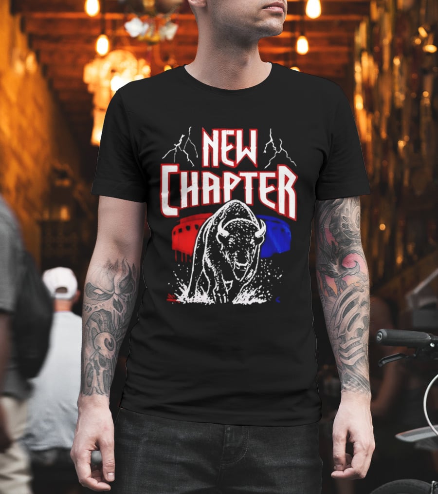 Buffalo Bills New Chapter 2026 New Season Game On Red Blue Buffalo Stadium T-Shirt