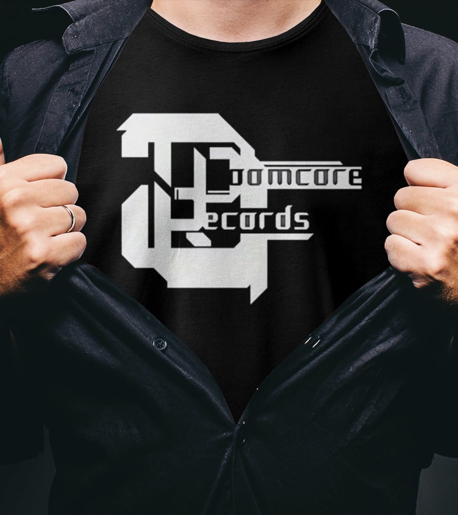 Doomcore Records Bold Stylized T-Shirt